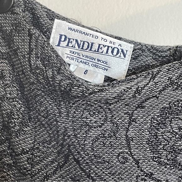 Pendleton Virgin Wool Paisley Tapestry Print Maxi Skirt Gray Size 6 - Picture 3 of 4